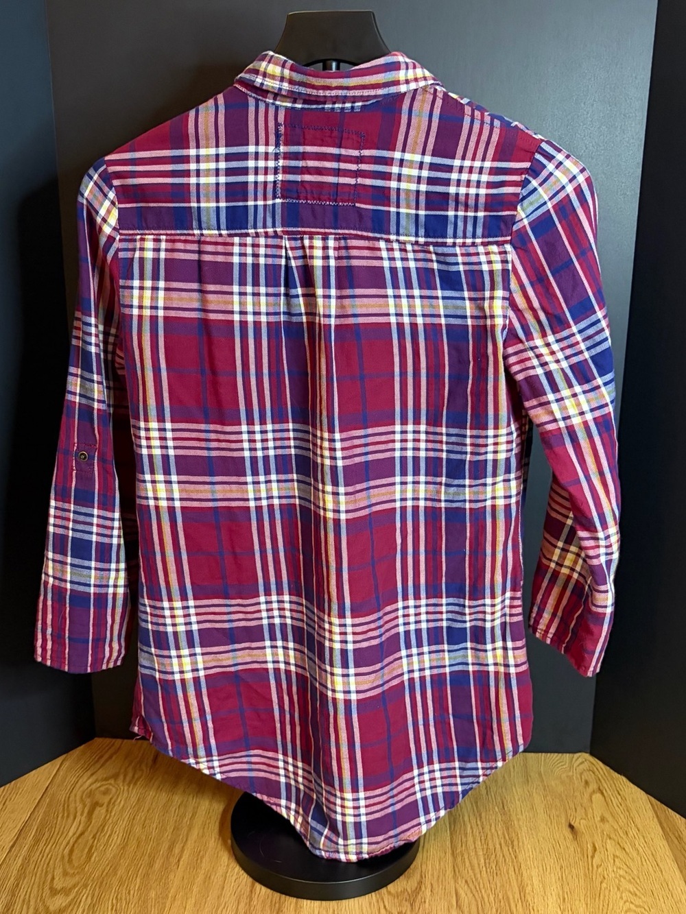 Arizona Jean Company Plaid Button-Down Shirt - Pink, Blue & White - Picture 2 of 8